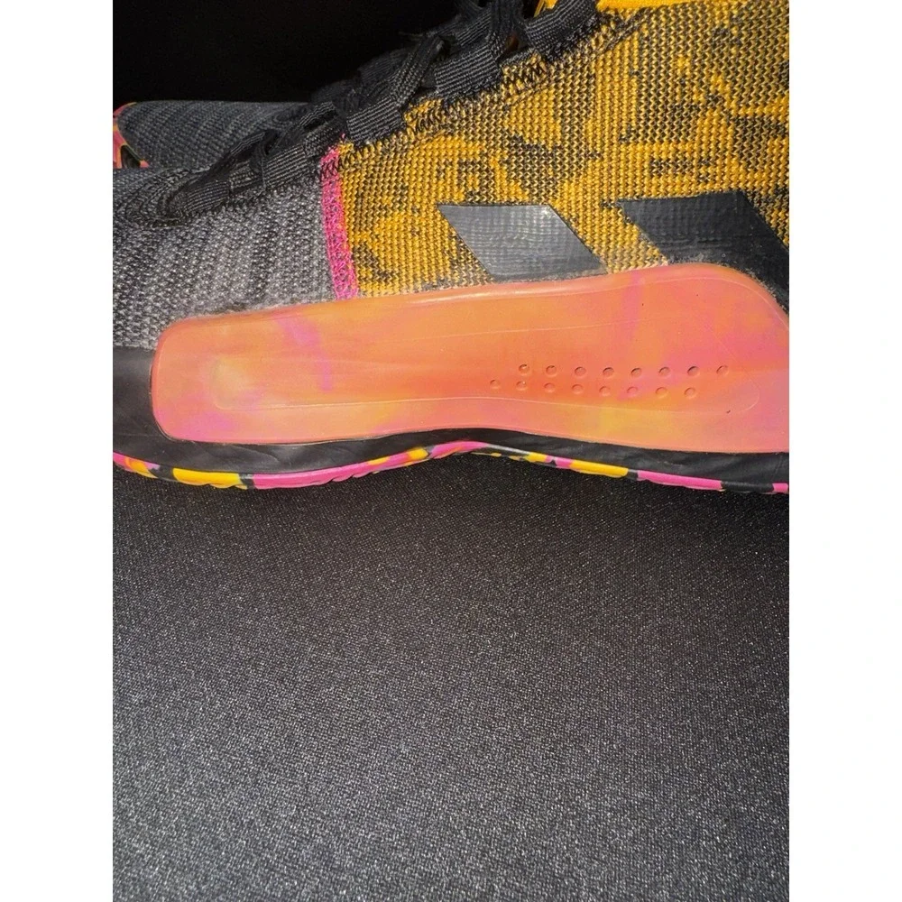 Adidas Dame 5 EF9367 Core Black Active Gold Shock Pink Men's Size 13 Shoes